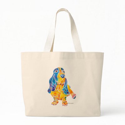 Basset Hound Tote Bag by Whimzicals
