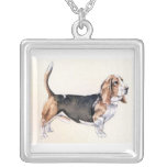 Basset Hound Tri-Colored Necklace