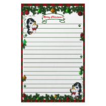 Basset Hound Tricolor Merry Christmas Stationary! stationery