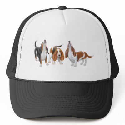 Basset Hound Trio Hat by twopurringcats