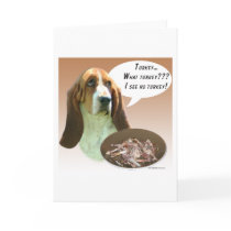Basset Hound Turkey Greeting Card