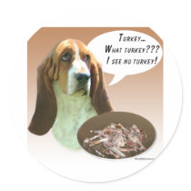 Basset Hound Turkey stickers