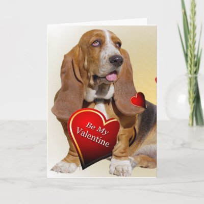 Valentines Cards For Parents. Basset Hound Valentine cards