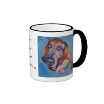 Basset Hound WOOF! Mug • Pet Portraits • E Fraser