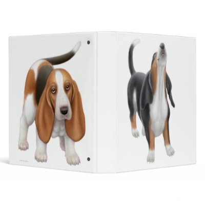 Basset Hounds Avery Binder by twopurringcats