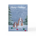 Basset Hound's Christmas Card card