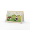 Basset Hounds - Spring in the Air cards by RockingHorseGraphics Basset Hounds - Spring in the Air cards
