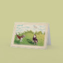Basset Hounds - Spring in the Air cards