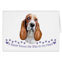 Basset Knows the Way to My Heart cards
