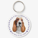 Basset Knows the Way to My Heart keychains