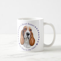 Basset Knows the Way to My Heart mugs