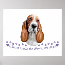 Basset Knows the Way to My Heart posters