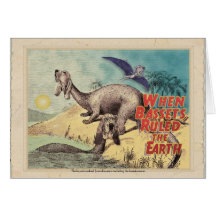 Basset-o-saurus: The origin of bassets Greeting Cards