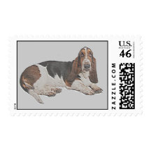 Basset Painting Postage