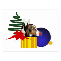 Basset Reindeer Postcard postcards