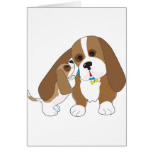 Basset Talk Dad Greeting Card