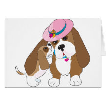 Basset Talk Mom Greeting Cards