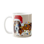 Basset Tangled In Christmas Lights Coffee Mugs