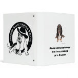 Basset with Glasses, Never Underestimate the In... binders