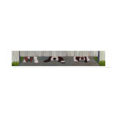 Bassets at the Gate Print by eelfish1