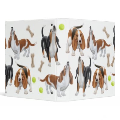 Bassets, Balls & Bones Binder by twopurringcats