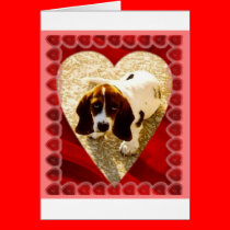 Bassett Hound Valentine cards