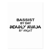 Bassist Deadly Ninja by Night Post Card