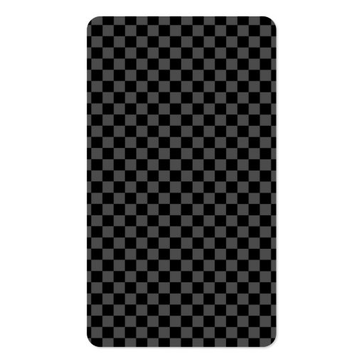 Bassist - Elegant Black Checkered Business Card Template (back side)