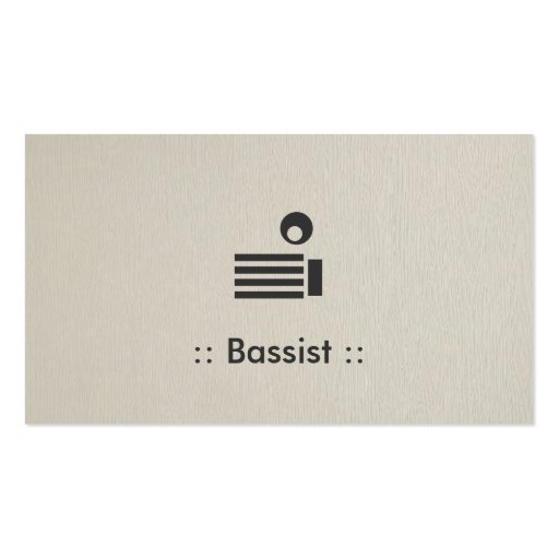 Bassist Simple Elegant Professional Business Card Templates (front side)