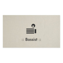 Bassist Simple Elegant Professional Business Card Templates