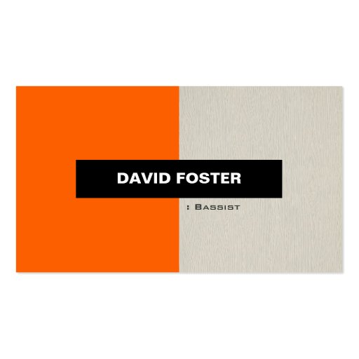 Bassist - Simple Elegant Stylish Business Card (front side)