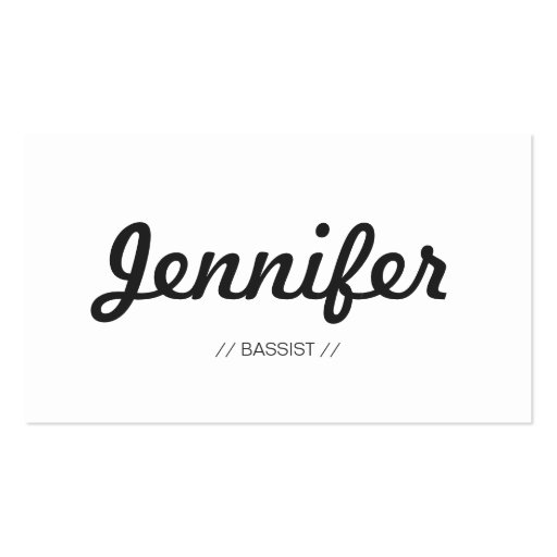 Bassist - Stylish Simple Concise Business Card Template (front side)