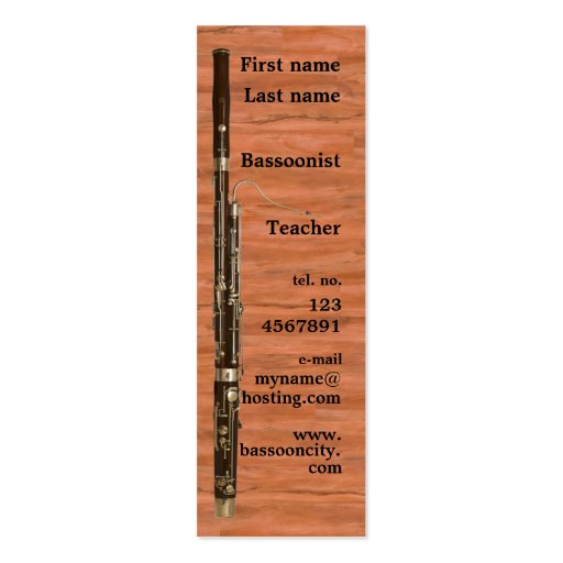 Bassoon Business Card (front side)