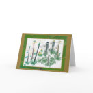 postcard - A lush patch of bassoons and reeds has sprung up in the foliage on the hillside