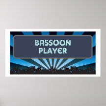 Bassoon Player Marquee Posters