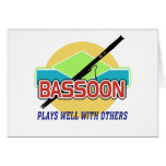 Bassoon Plays Well Greeting Cards