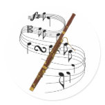 Bassoon Round Stickers
