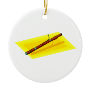 Bassoon with yellow background image graphic ornament