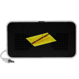 Bassoon with yellow background image graphic notebook speaker