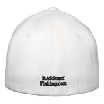 BASStard Fishing Logo Hat White Embroidered Baseball Cap