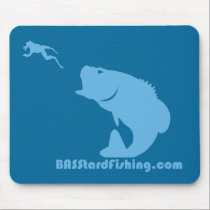 BASStard Fishing Mousepad mousepads