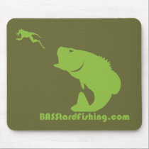 BASStard Fishing Mousepad mousepads