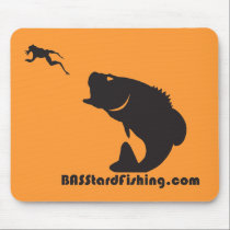 BASStard Fishing Mousepad mousepads