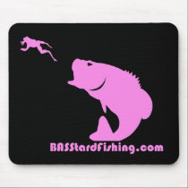 BASStard Fishing Mousepad mousepads