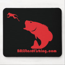 BASStard Fishing Mousepad mousepads