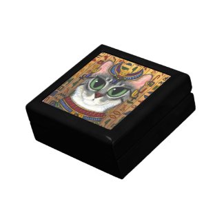 Bast Goddess Egyptian Bastet Cat Art Gift Box