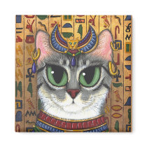 Bast Goddess, Egyptian Bastet Cat Art Magnet by TigerpixieArt Bast Goddess, Egyptian Bastet Cat Art Magnet