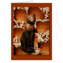 BASTET ~ Cat God of Ancient Egyptian Religion Greeting Card