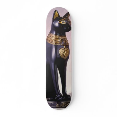 Bastet Egyptian Cat God Skateboard by streetdezines