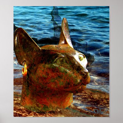 BASTET 'S SOUL OVER SEAS PRINT by nefera